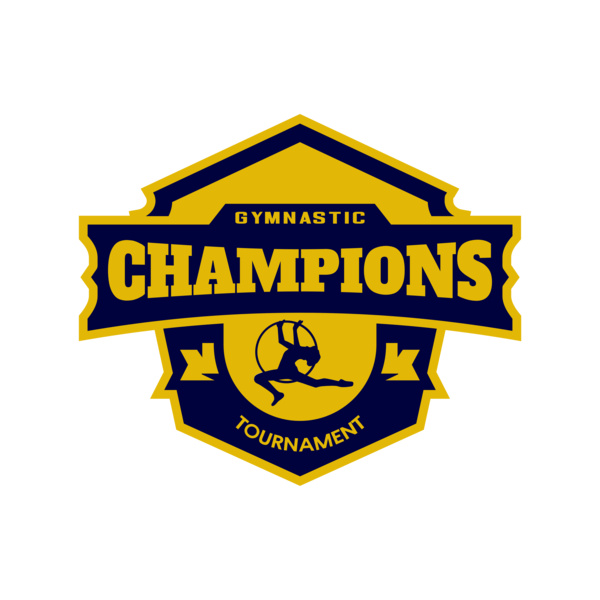 Champions Gymnastic Tournament logo template Thumbnail