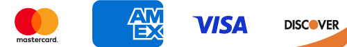 We Take Master Card, American Express, Visa, and Discover Cards