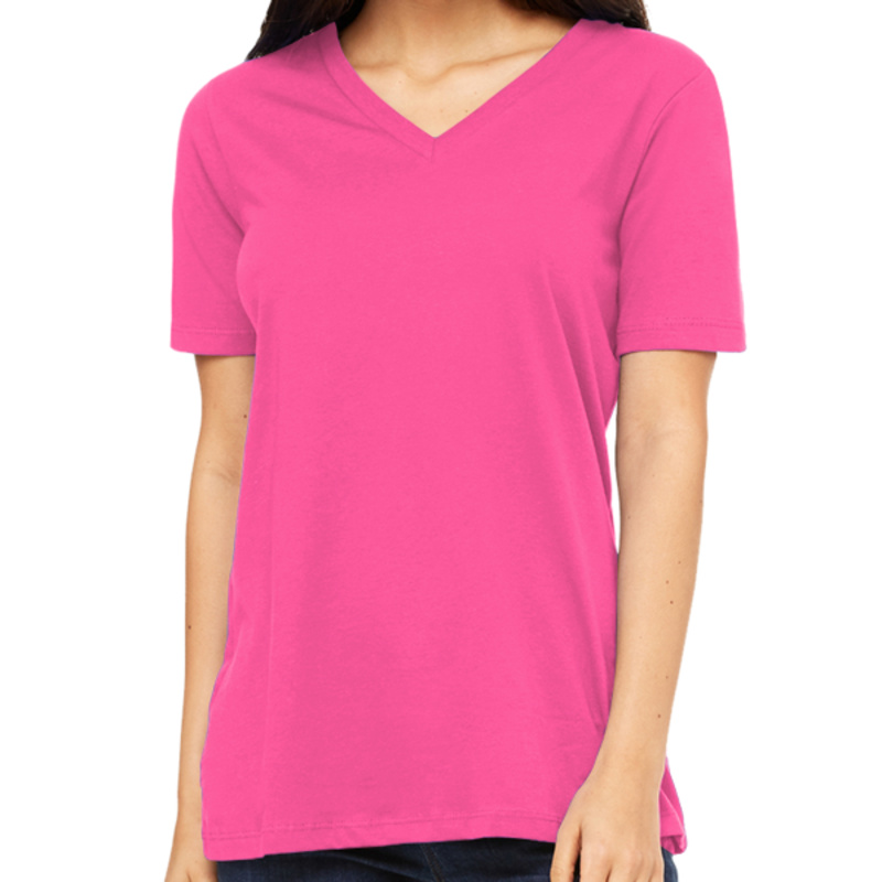 BELLA + CANVAS Ladies Relaxed Jersey V-Neck Tee Thumbnail