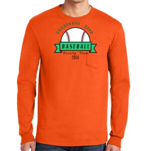 Gildan Ultra Cotton Long Sleeve T-Shirt with Pocket Thumbnail