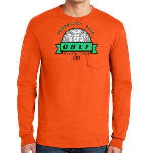 Gildan Ultra Cotton Long Sleeve T-Shirt with Pocket Thumbnail