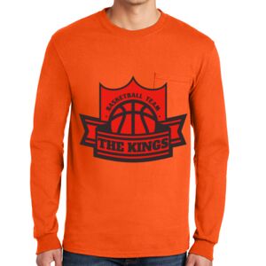 Gildan Ultra Cotton Long Sleeve T-Shirt with Pocket Thumbnail