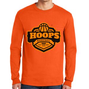 Gildan Ultra Cotton Long Sleeve T-Shirt with Pocket Thumbnail