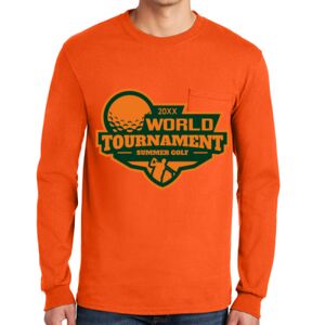 Gildan Ultra Cotton Long Sleeve T-Shirt with Pocket Thumbnail