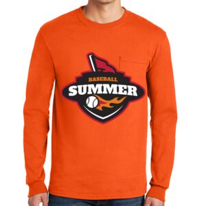 Gildan Ultra Cotton Long Sleeve T-Shirt with Pocket Thumbnail