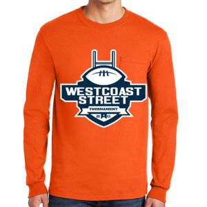 Gildan Ultra Cotton Long Sleeve T-Shirt with Pocket Thumbnail