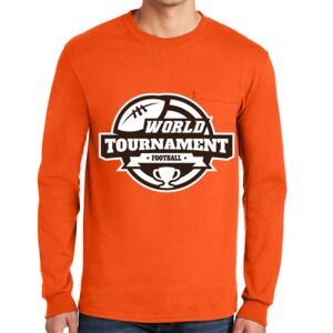 Gildan Ultra Cotton Long Sleeve T-Shirt with Pocket Thumbnail