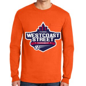 Gildan Ultra Cotton Long Sleeve T-Shirt with Pocket Thumbnail