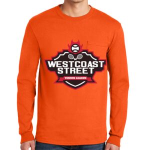 Gildan Ultra Cotton Long Sleeve T-Shirt with Pocket Thumbnail