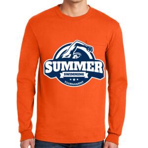 Gildan Ultra Cotton Long Sleeve T-Shirt with Pocket Thumbnail