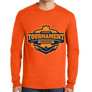 Gildan Ultra Cotton Long Sleeve T-Shirt with Pocket Thumbnail