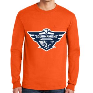 Gildan Ultra Cotton Long Sleeve T-Shirt with Pocket Thumbnail