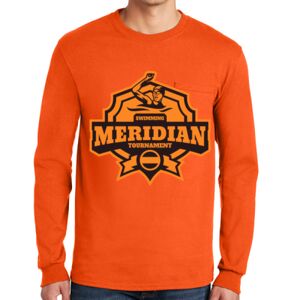 Gildan Ultra Cotton Long Sleeve T-Shirt with Pocket Thumbnail