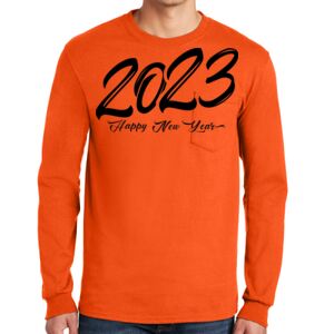 Gildan Ultra Cotton Long Sleeve T-Shirt with Pocket Thumbnail