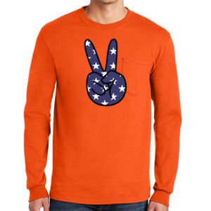 Gildan Ultra Cotton Long Sleeve T-Shirt with Pocket Thumbnail