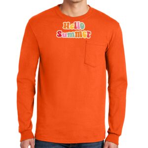 Gildan Ultra Cotton Long Sleeve T-Shirt with Pocket Thumbnail
