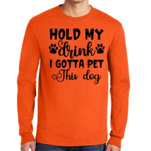 Gildan Ultra Cotton Long Sleeve T-Shirt with Pocket Thumbnail