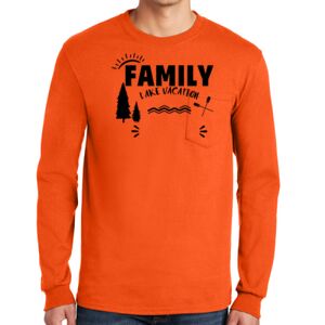 Gildan Ultra Cotton Long Sleeve T-Shirt with Pocket Thumbnail