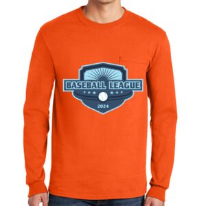 Gildan Ultra Cotton Long Sleeve T-Shirt with Pocket Thumbnail