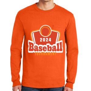 Gildan Ultra Cotton Long Sleeve T-Shirt with Pocket Thumbnail