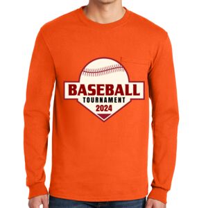 Gildan Ultra Cotton Long Sleeve T-Shirt with Pocket Thumbnail