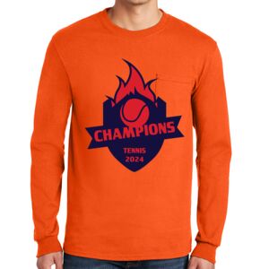 Gildan Ultra Cotton Long Sleeve T-Shirt with Pocket Thumbnail