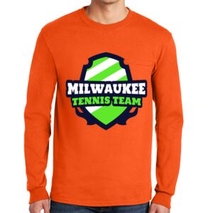 Gildan Ultra Cotton Long Sleeve T-Shirt with Pocket Thumbnail