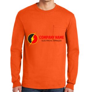 Gildan Ultra Cotton Long Sleeve T-Shirt with Pocket Thumbnail