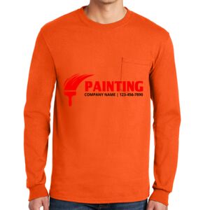 Gildan Ultra Cotton Long Sleeve T-Shirt with Pocket Thumbnail