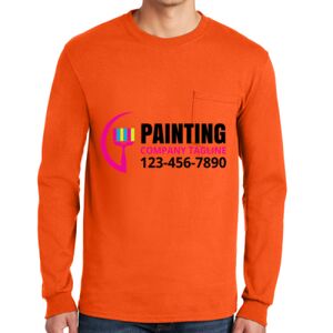 Gildan Ultra Cotton Long Sleeve T-Shirt with Pocket Thumbnail