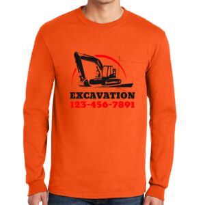 Gildan Ultra Cotton Long Sleeve T-Shirt with Pocket Thumbnail