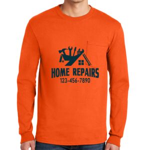 Gildan Ultra Cotton Long Sleeve T-Shirt with Pocket Thumbnail