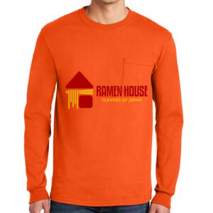 Gildan Ultra Cotton Long Sleeve T-Shirt with Pocket Thumbnail