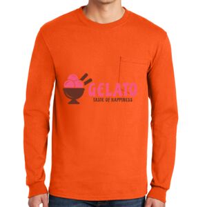 Gildan Ultra Cotton Long Sleeve T-Shirt with Pocket Thumbnail