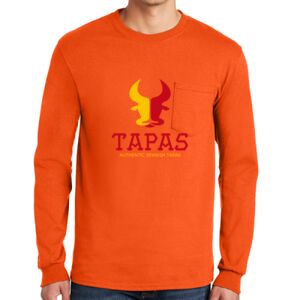 Gildan Ultra Cotton Long Sleeve T-Shirt with Pocket Thumbnail