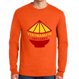 Gildan Ultra Cotton Long Sleeve T-Shirt with Pocket Thumbnail