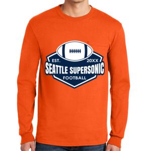 Gildan Ultra Cotton Long Sleeve T-Shirt with Pocket Thumbnail