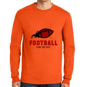 Gildan Ultra Cotton Long Sleeve T-Shirt with Pocket Thumbnail