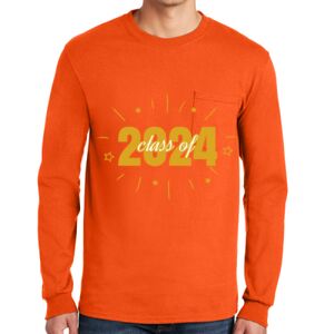 Gildan Ultra Cotton Long Sleeve T-Shirt with Pocket Thumbnail