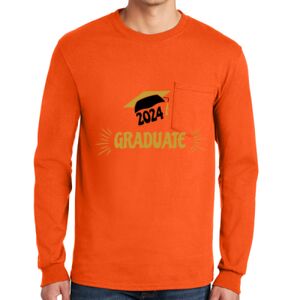 Gildan Ultra Cotton Long Sleeve T-Shirt with Pocket Thumbnail