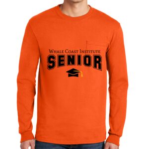 Gildan Ultra Cotton Long Sleeve T-Shirt with Pocket Thumbnail