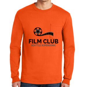 Gildan Ultra Cotton Long Sleeve T-Shirt with Pocket Thumbnail