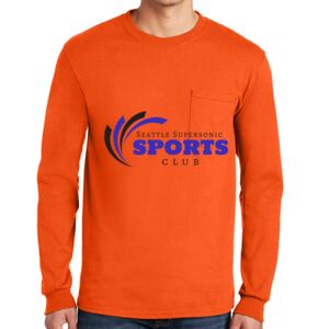 Gildan Ultra Cotton Long Sleeve T-Shirt with Pocket Thumbnail