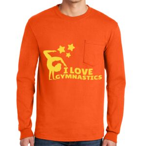 Gildan Ultra Cotton Long Sleeve T-Shirt with Pocket Thumbnail