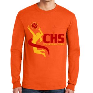 Gildan Ultra Cotton Long Sleeve T-Shirt with Pocket Thumbnail