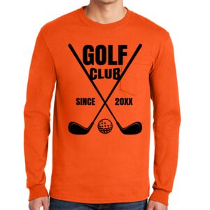 Gildan Ultra Cotton Long Sleeve T-Shirt with Pocket Thumbnail