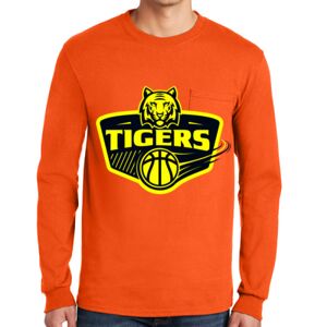 Gildan Ultra Cotton Long Sleeve T-Shirt with Pocket Thumbnail