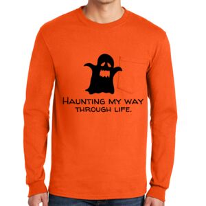 Gildan Ultra Cotton Long Sleeve T-Shirt with Pocket Thumbnail