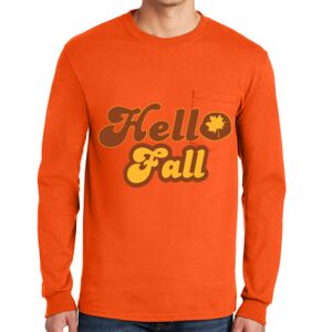 Gildan Ultra Cotton Long Sleeve T-Shirt with Pocket Thumbnail