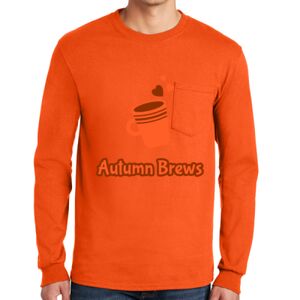 Gildan Ultra Cotton Long Sleeve T-Shirt with Pocket Thumbnail